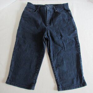 Gloria Vanderbilt Amanda Blue Jean Capri Pants Size 6P Studded Pockets